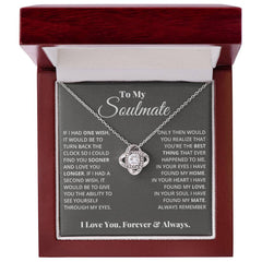 To My Soulmate - Love Knot Necklace